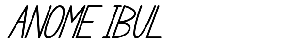 Anome Ibul font preview